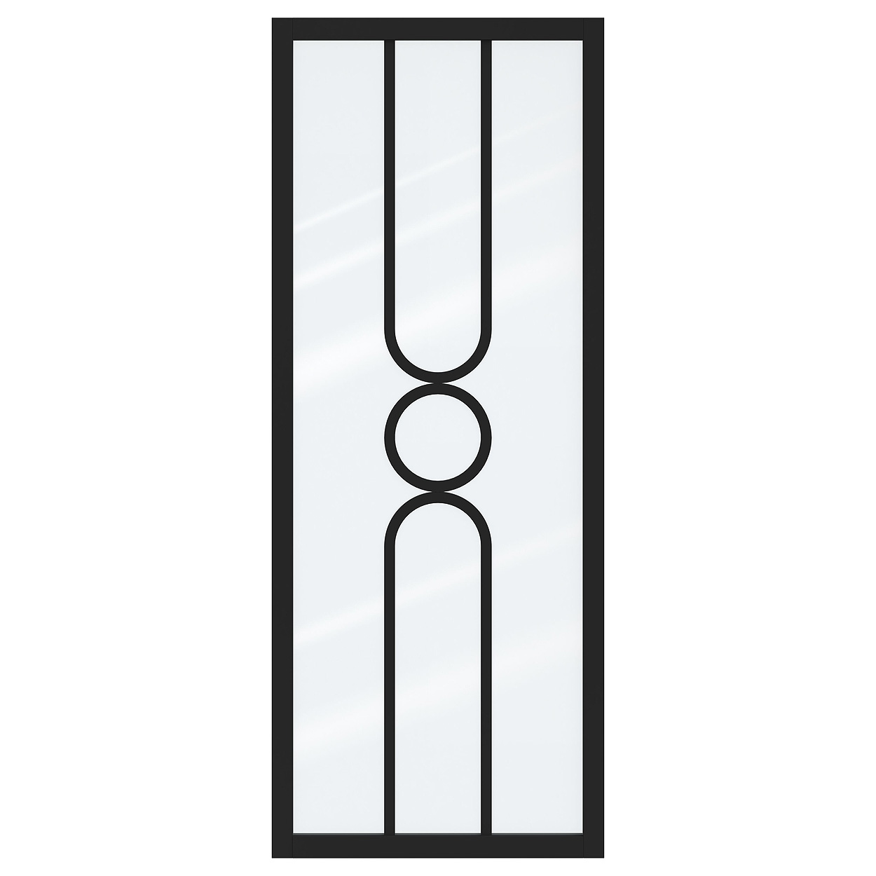 Binnendeur Skantrae SSL 14521 Blank Glas Zwart Gelakt